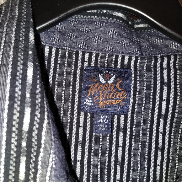 Moonshine Spirit Mens Western Pearl Snap Button Up Shirt. XL - Picture 4 of 6